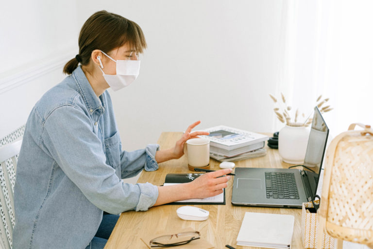 Face covering and online shopping