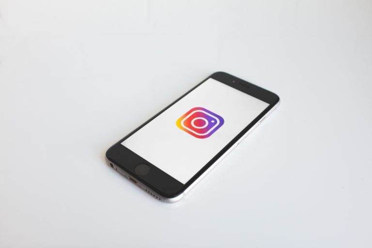 Instagram icon on phone